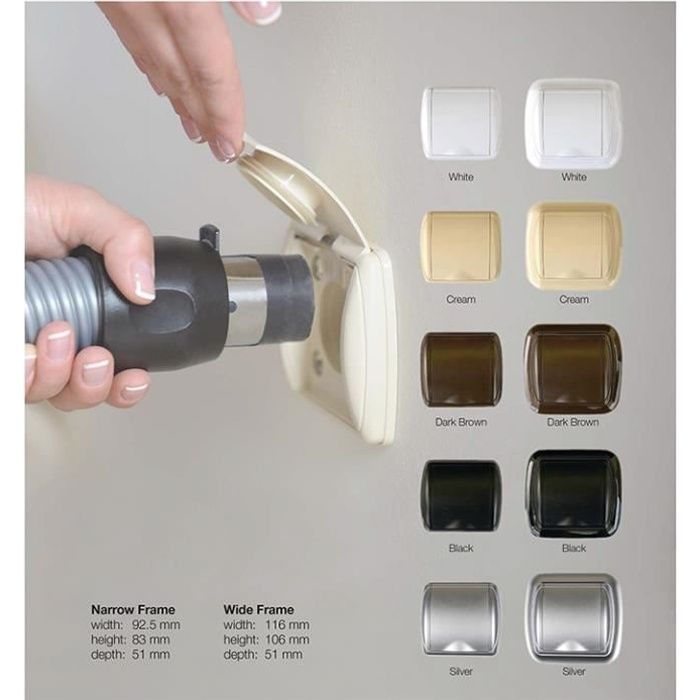 Prise aspirateur centralisé DESIGN - Blanche
