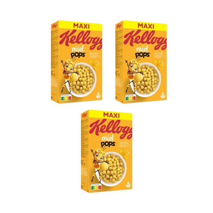 [ Lot de 3] Céréales miel pops Kellogg's - 620g