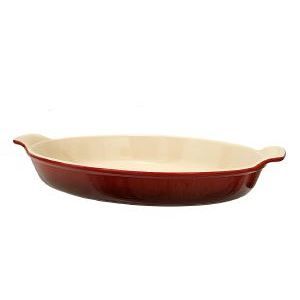 Le Creuset plat gratin ovale cerise 42/36
