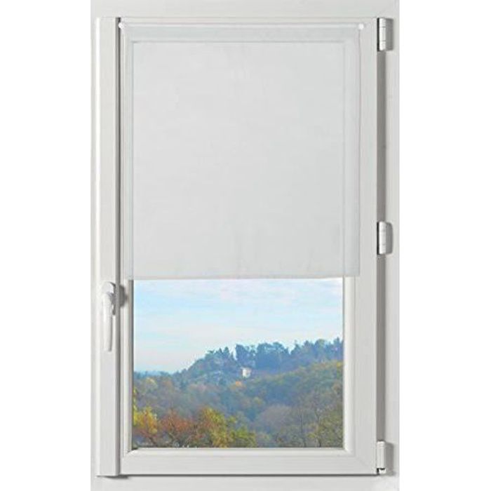Lovely Casa RA21290001 Lisa Paire Brise Bise Voilage Coton Blanc 60 x 120 cm