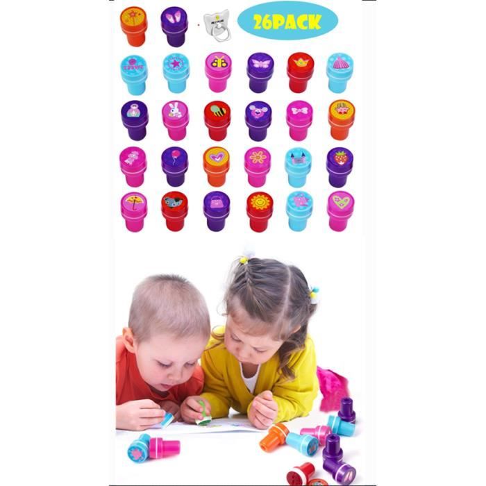 26pcs Tampons à encre auto-encrage les enseignants cadeaux timbres jouets stickers enfants princesse Tampon Encreur Cadeau de Noël