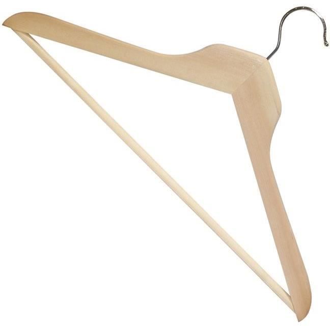 MONDEX - Cintre bois vernis + barre 44cm