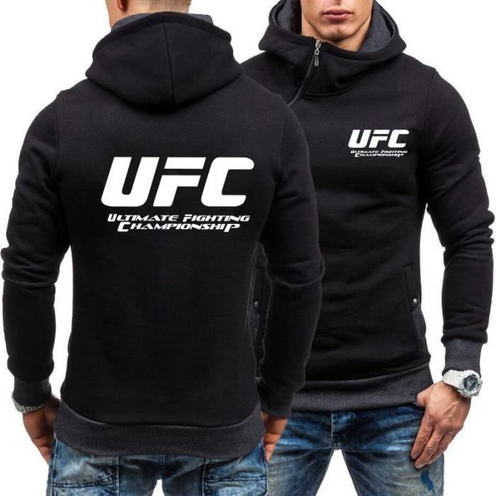 UFC Ultimate Fighting Championship Mma Logo SWEAT À CAPUCHE-Noir