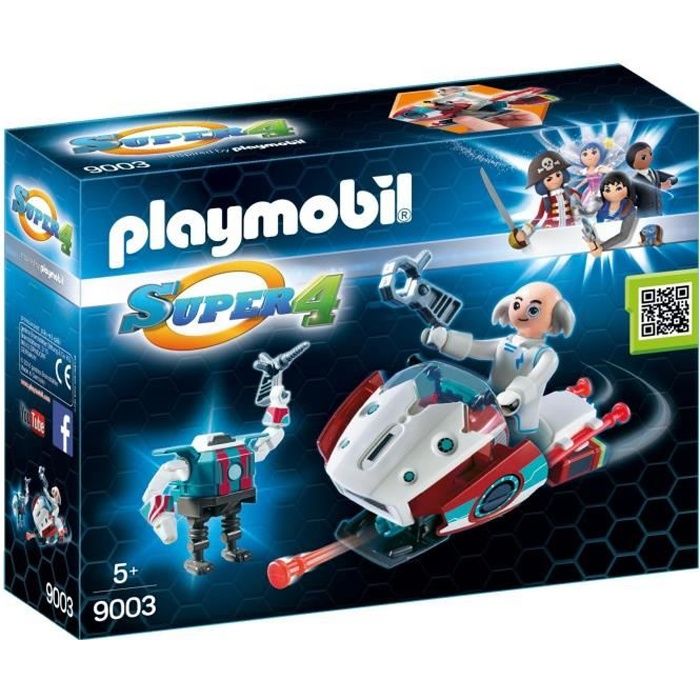 PLAYMOBIL 9003 - Super 4 - Sky Jet et Docteur X