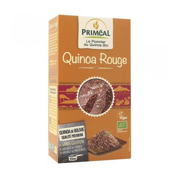 Quinoa rouge bio, vegan et sans gluten - 500 g - PRIMÉAL