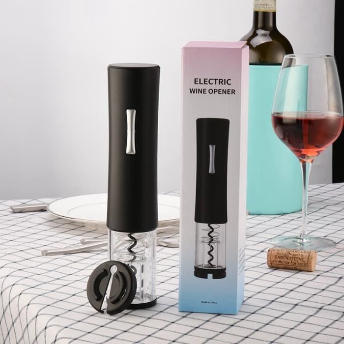 Tire-Bouchon à Vin Automatique éLectrique Tire-Bouchon à Vin Sans Fil Professionnel avec Tire-Bouchon-Noir