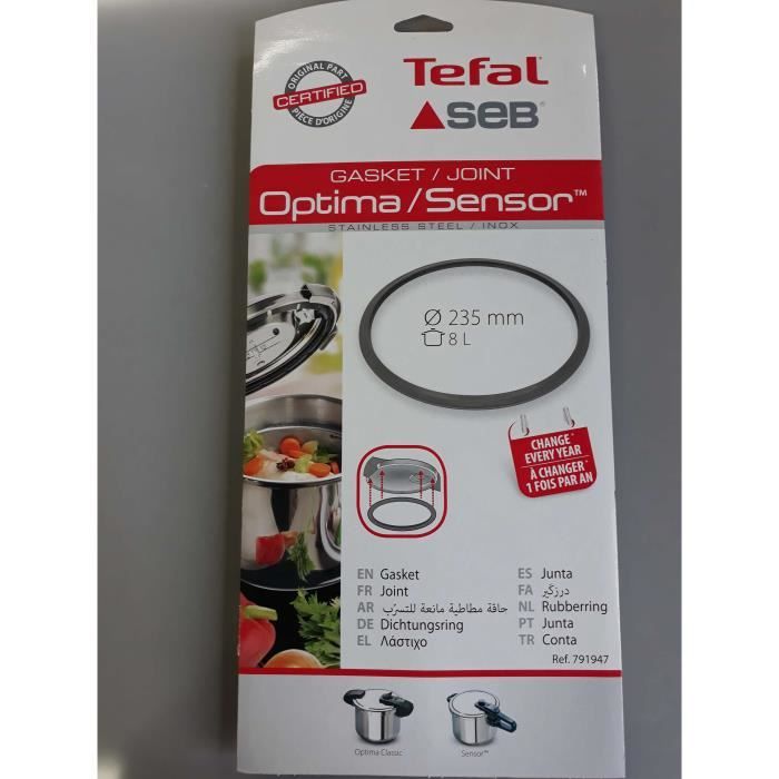 JOINT DE COCOTTE OPTIMA SENSOR 8L INOX- SA-791947(ATTENTION ne commandez pas en fonction du diametre)