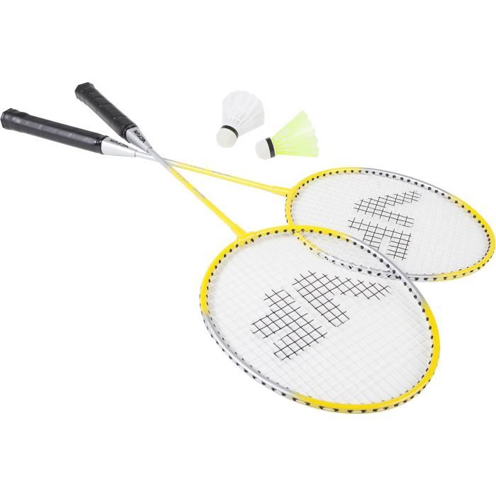 Kit de badminton VICFUN SET B - Raquettes et volant Jaune