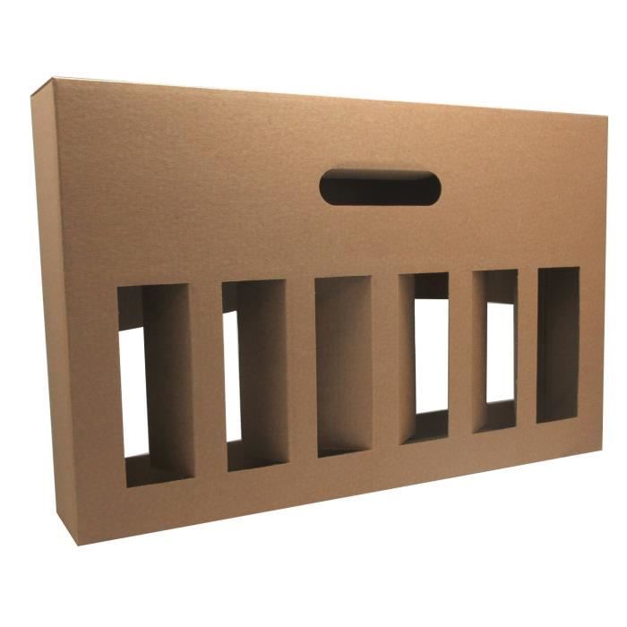 CLASSWINE Etui kraft pour 6 bouteilles de bière 50 cl