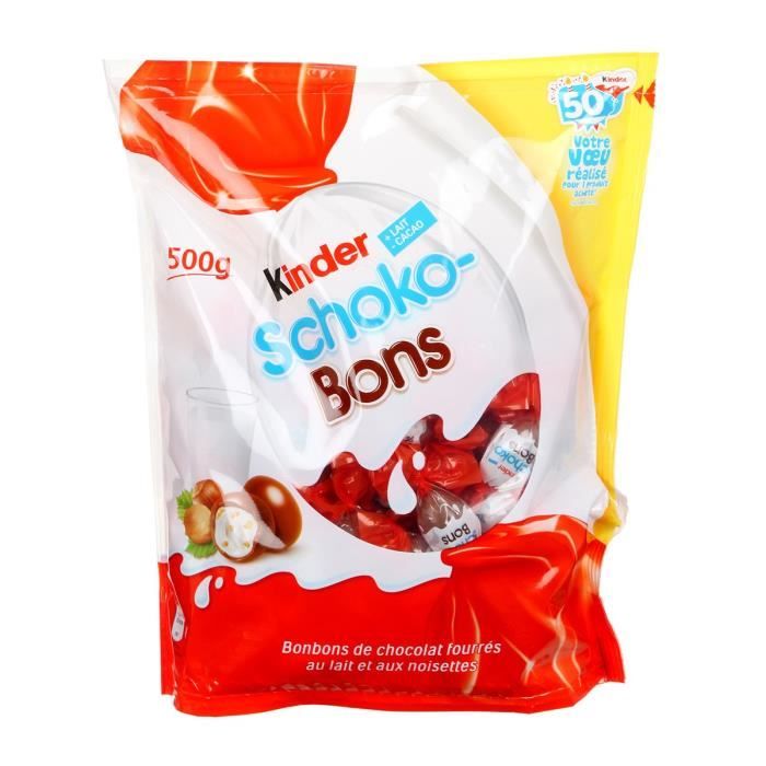 KINDER Schocobons Sachet de 86 Bonbons de chocolat fourrés au lait