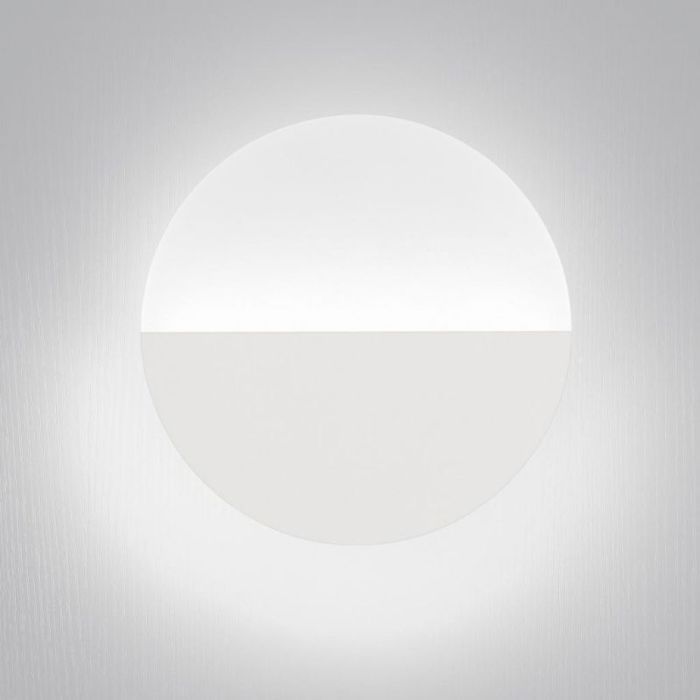 WOTTES Applique Murale Intérieure LED Ø18cm Ronde Lampe Murale Moderne Aluminium Luminaire Blanc pour Couloir Blanc Froid