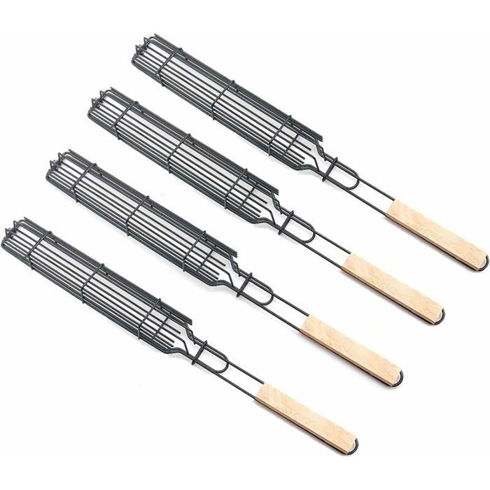 RICKMASK 2 Pièces Barquette Grill BBQ En Acier Inoxydable 34x24 Cm