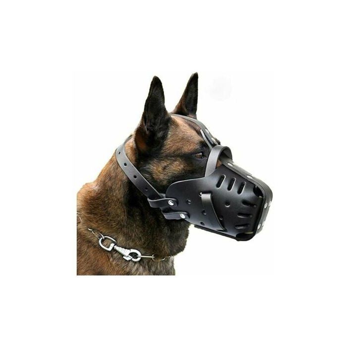 Comparer les prix de Muselires en cuir pour berger allemand doberman pour chiens de taille moyenne et grande masques anti-morsures dressage canin Label