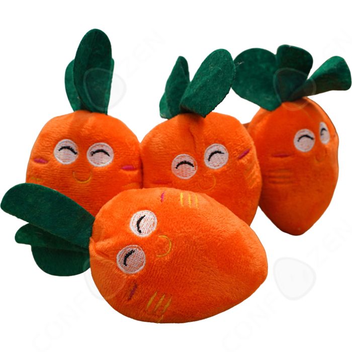Meilleurs prix pour C 4PCS Jouets sonores en peluche de compagnie en forme de carotte pour chats et chiens qui émettent Résistant aux morsures jouet