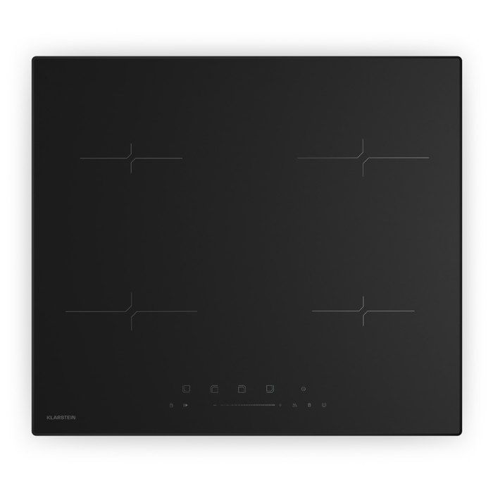 Klarstein velaire plaque de cuisson &agrave; induction minimaliste puissante 4 zones 7000 w 60 cm noir