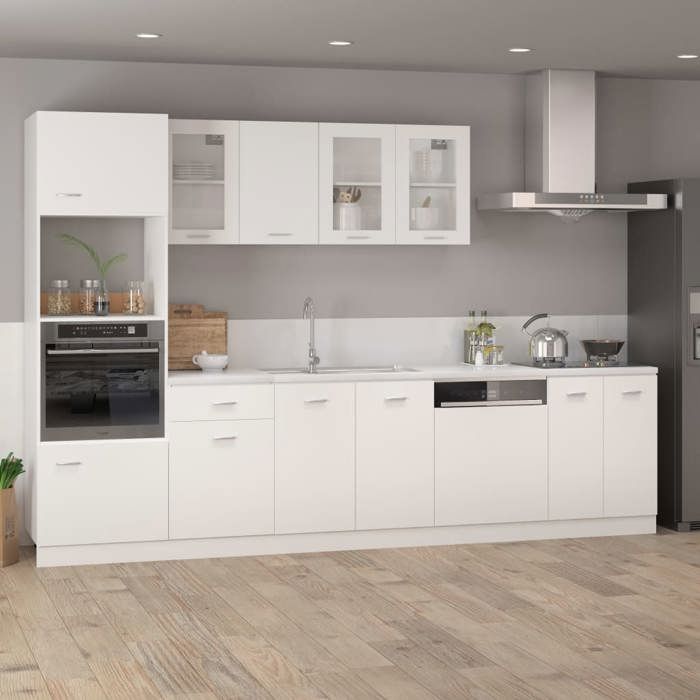 Blanc Meuble bas de cuisine - mango - Colonne cuisine - Lyon Blanc 60x46x815 cm Bois dingénierie FR1016