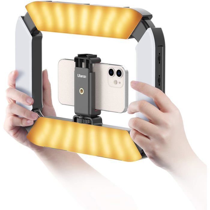 ULANZI U-Rig Smartphone Video Rig avec Lumière stabilisateur Portable pour