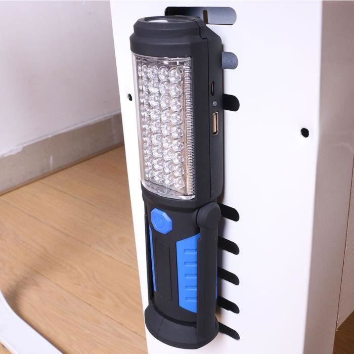 Lampe de Poche Torche Rechargeable USB 36 + 5LED - Tonsee - Noir et bleu - ABS - Batterie - Lampes LED Noir et bleu YYV