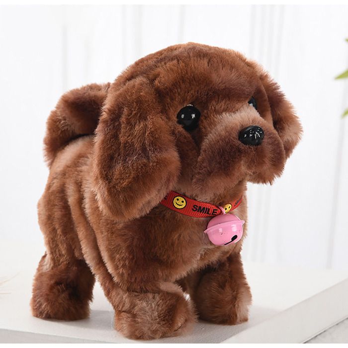 Stimmungs Chien électronique pour Animaux de Compagnie Marche,Aboiements, Remue la Queue,Chien Jouet Enfant,Jouet électronique pour Chien,Animaux en Peluche Interactifs Cadeau pour Enfant
