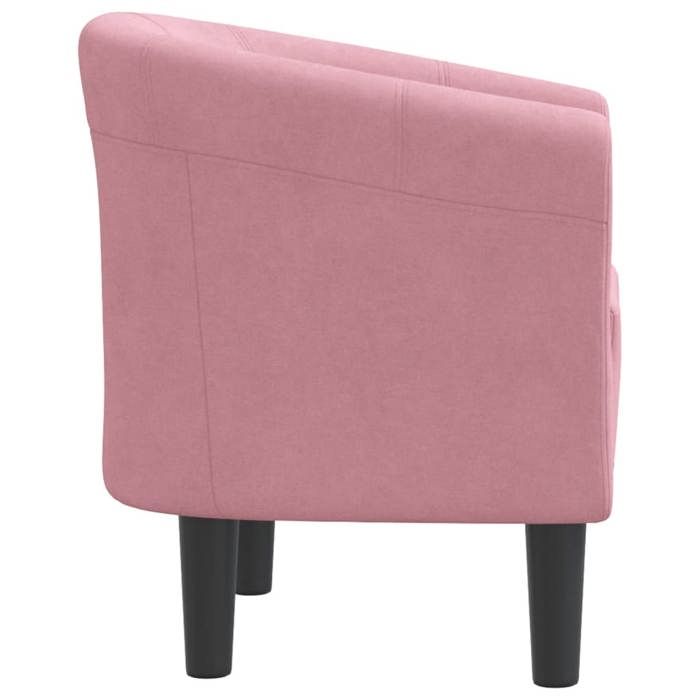 TOP 2026 Chaise salon/Fauteuil cabriolet - pour 1 personne - rose velours - 70x56x68 cm FF4636