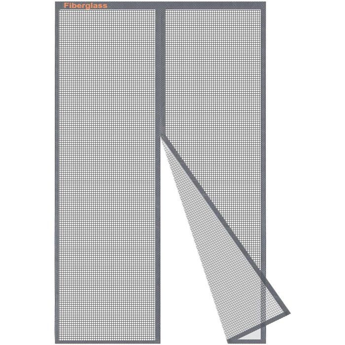 Moustiquaire Porte Fenetre 120x215cmen Fibre de Verre Gris Moustiquaire Aimantée Sans Perçage Avec Bande AdhésiveRideau Magnétique