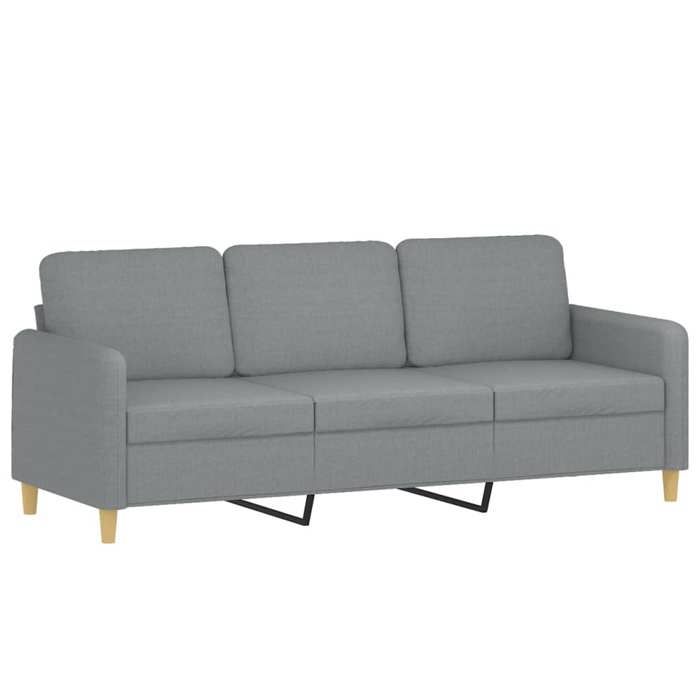 Gris SOFA - Moderne - Canapé 3 places - contemporain - avec oreillers gris clair 180 cm tissu - C1266