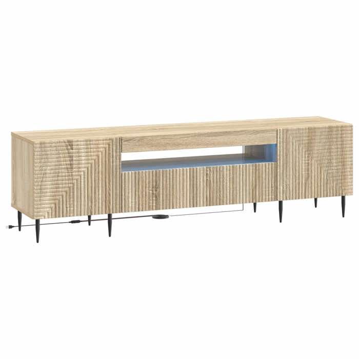 Marron Meuble TV LED Chêne Sonoma Bois dingénierie(VIDAXL)_26934