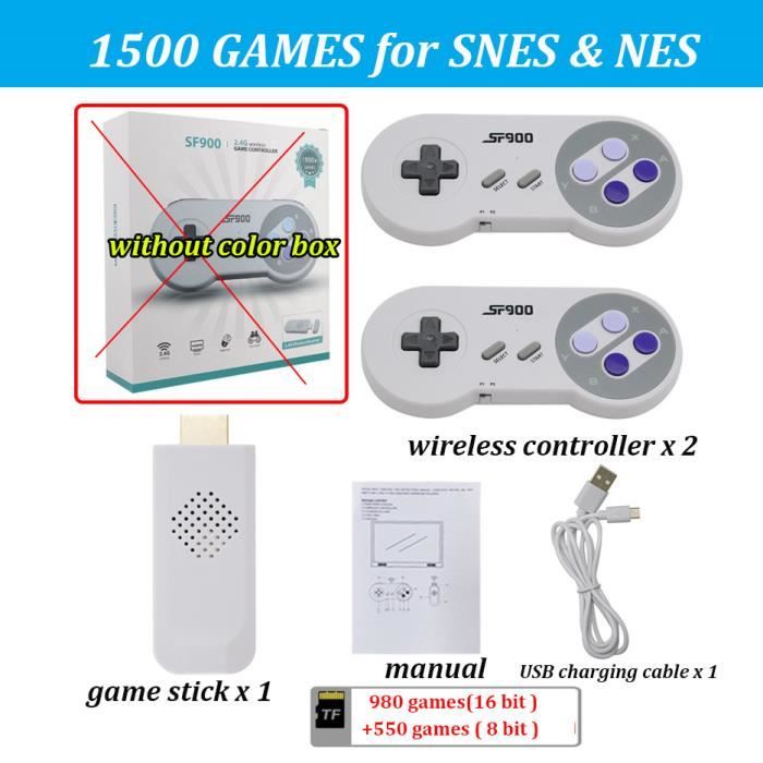Console Jeu Rétro Console De Jeu Rétro Sans Fil POFET - 20 000 Jeux Avec 2 Manettes Et Carte 64Go Console Plug Play TV