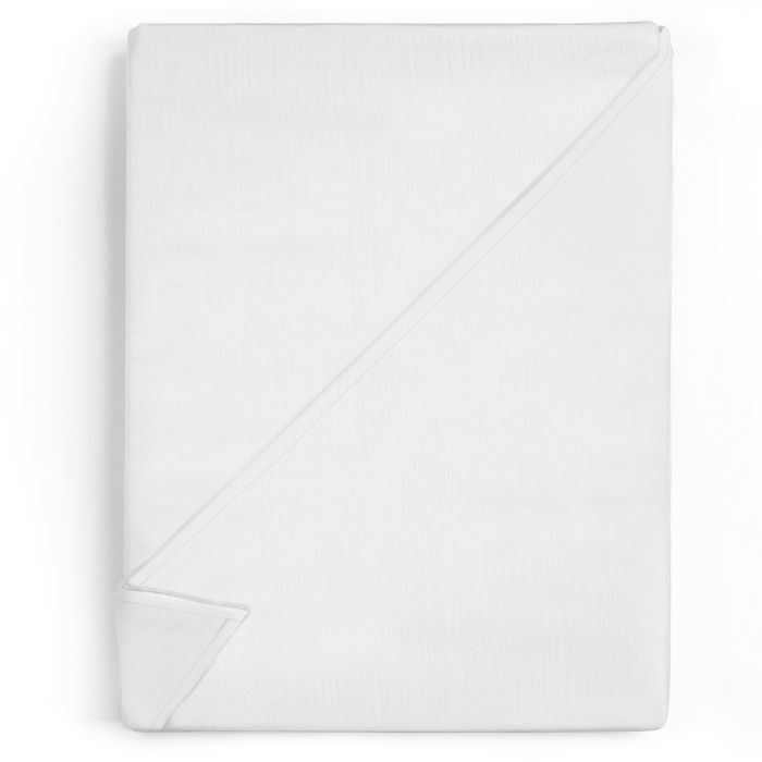 Drap Plat Blanc 160 x 200 cm - Draps de lit 100% Coton, Qualité Hôtelière, Doux et Respirant Couverture 125 g-m²