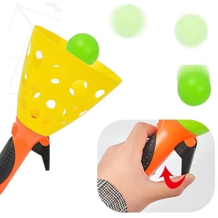 Comparer les prix de 2Pcs Jeu de Balle de Catapulte, Double Catapult Butt Ball avec 6 Balle, Jeu Interactif pour Deux, Jouet de Plein Air pour Enfant