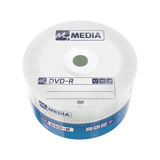MyMedia DVD R 16 x 4 7 Go I Pack de 50 I DVD vierges imprimables I Vitesse d'enregistrement 16 fois et longue durée I DVD R imprimables I DVD vierges I DVD vierges I DVD vierges I - vue 2