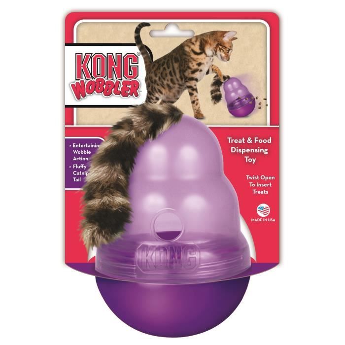 KONG Jouet distributeur de friandises et repas Cat Wobbler - Pour chat -  Cdiscount Animalerie