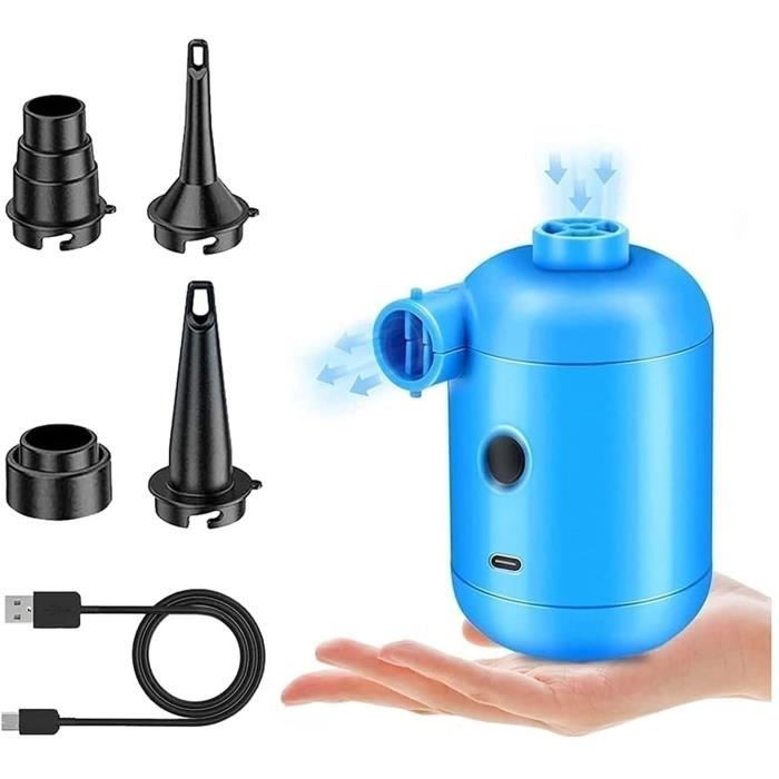 Pompe à Air Électrique Gonfleur Dégonfleur - AC 240V/DC 12V, 5K Pa Pompe électrique avec 3 Buses pour Matelas Camping, Sofa Gonflable, Matelas Gonflable, Piscine Gonflable