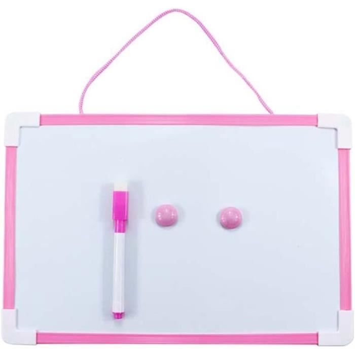 Tableau Blanc Magnétique Double Face QUEENLINK - 30x42 Cm, Ligné D'un Côté, Effaçable à Sec