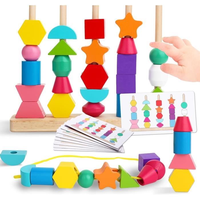 Jouets en bois pour enfants de 2 ans, garçon, fille, idée cadeau, 24 mois,  jeux, qualité, cpe, garderie, fête, anniversaire