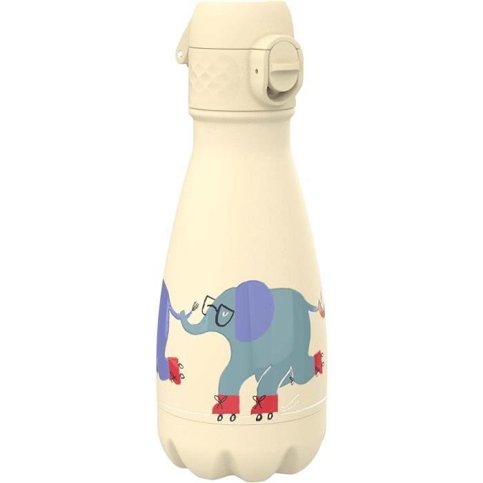 Bouteille Isotherme Chilly's – Éléphants – Acier Inoxydable – 500 Ml – Fermeture Vis