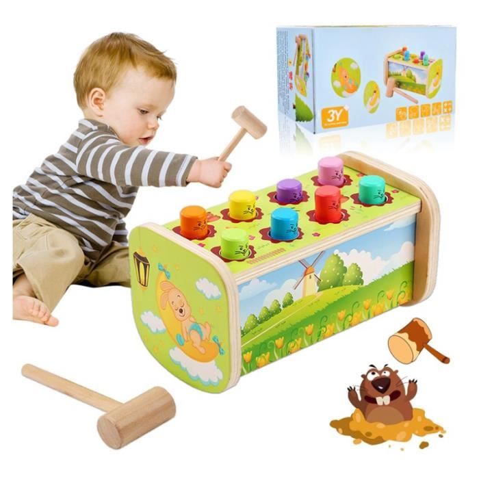 Ehome Instruments de musique en bois pour tout-petits de 1 à 3 ans, jouets  à percussion musicale pour enfants, jeu éducatif Montessori pour bébés