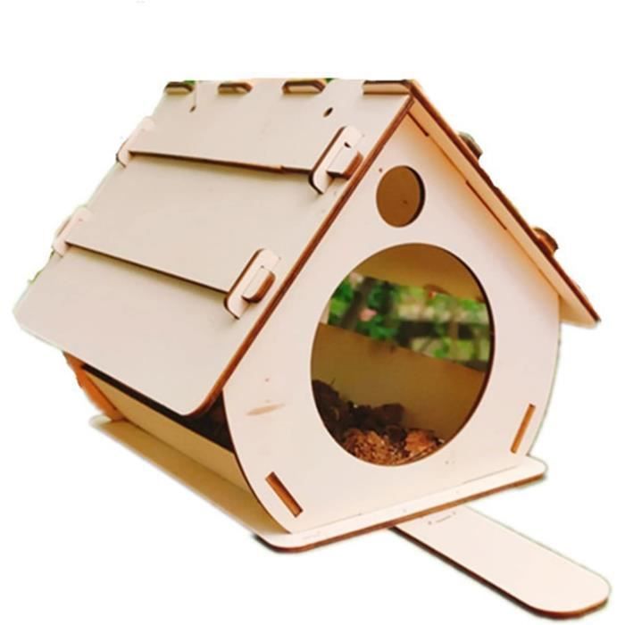 Kit Nichoir à Oiseaux En Bois à Peindre Pour Enfants 3 Ans+ - Avec Peinture, Tournevis, Vis - Activité Manuelle