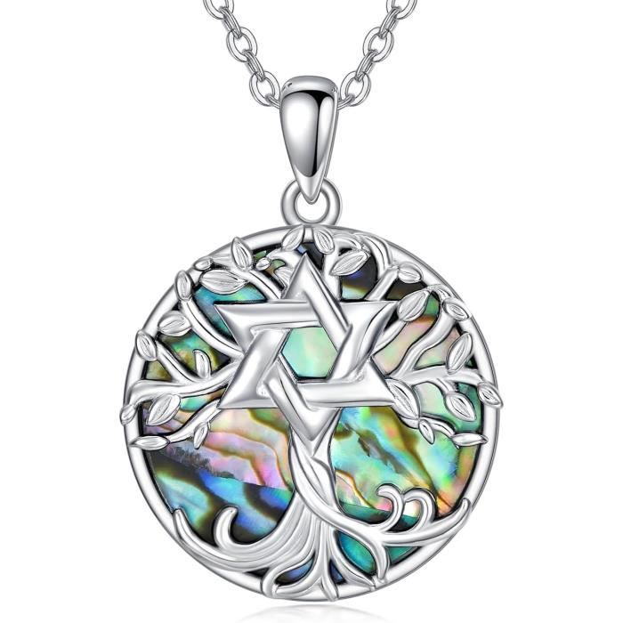 Collier Cercle De Vie En Argent 925 Serti De Pierres Blanches - Poinçonné, Neuf Avec étiquettes