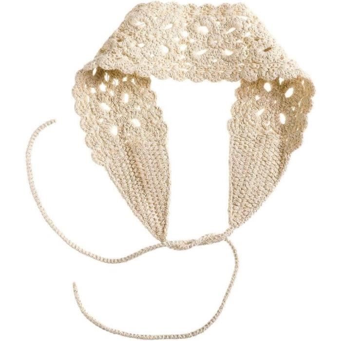 Bandeau boh&egrave;me au crochet pour femme motif floral bandeau bandeau