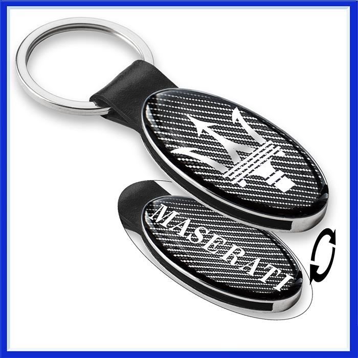 maserati porte cles carbone suir metal accessoires cadeau homme femme auto logo voiture t shirt casquette keyring keychain sport cdiscount bagagerie maroquinerie