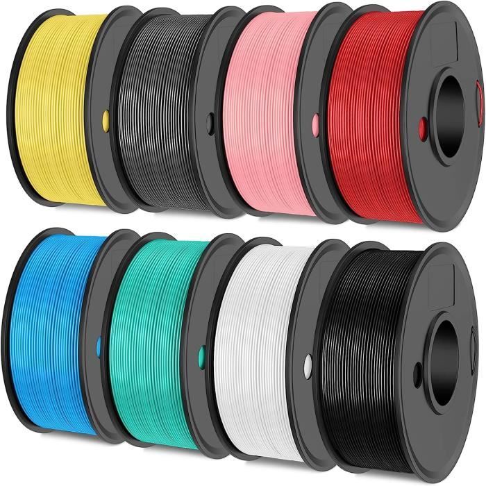 Filament d'imprimante 3D Multicolore Paquet,PLA Filament 1.75mm,Neatly  Wound PLA Filament 2kg,8 Packs Bobines de 0.25kg,[Z36] - Cdiscount  Informatique