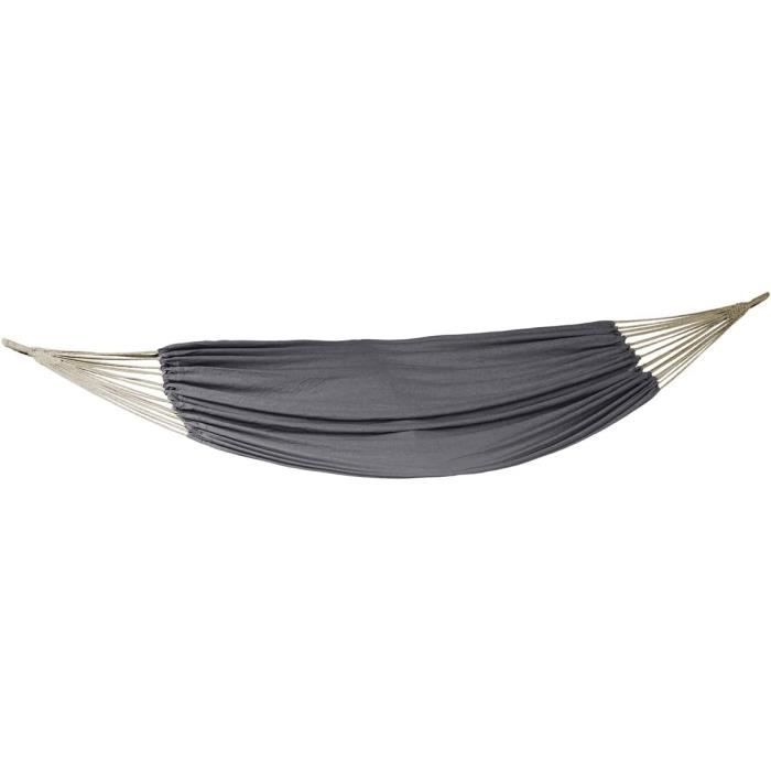 Hespéride Hamac Yaqui Rose - Toile Polyester 285 Cm, 1 Personne, Rayures Colorées, Sac Transport Inclus, Idéal Jardin & Sieste
