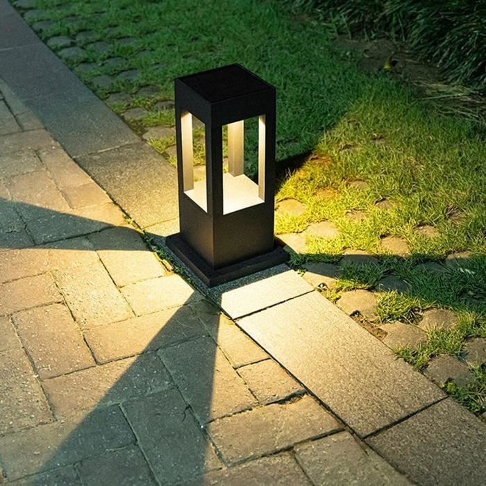 JAKNE15W LED Lampadaire Exterieur sur Pied pour Jardin Borne Lumineuse Désign Moderne Lampe de