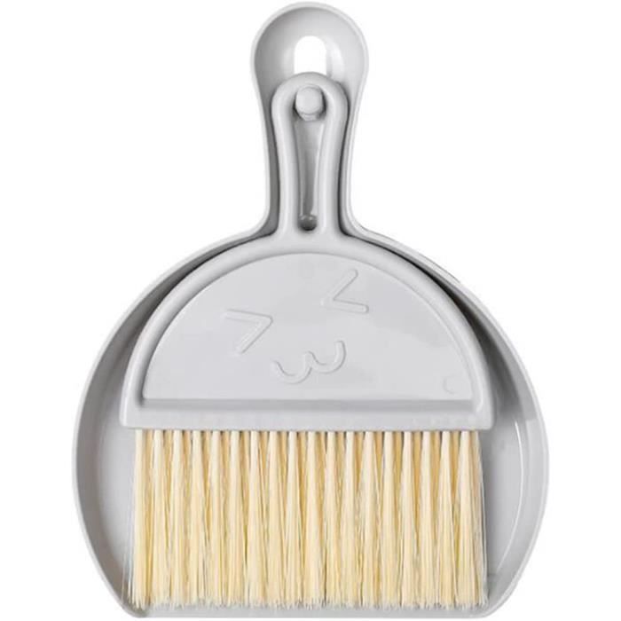 Balayette Et Pelle à Poussière York - Kit De Nettoyage Gris Avec Système Click - 23x32x11cm