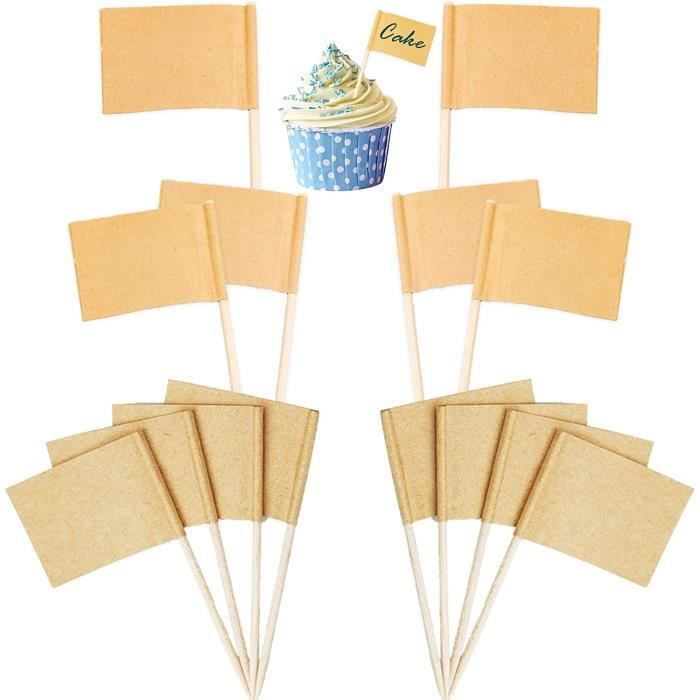 100 Cure-dents Avec Drapeau Finlandais - Pour Cupcakes, Cocktails Et Décoration De Fêtes