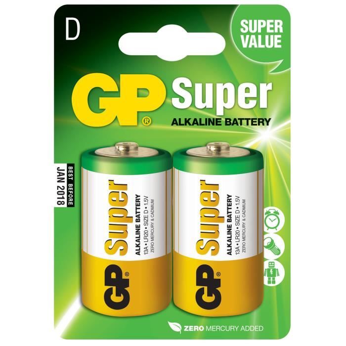 Batterie GP Battery pour Auto 13A-U2 / LR20 / D / 13A / 1.5V