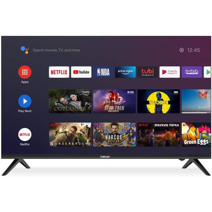 Caixun EC43S1A 108cm 4K Ultra HD,HDR10,Android TV 9.0,Triple Tuner,DVB-T2/T/C/S2/S, Bluetooth, Google Assistant Smart LED Fernseher 43 Zoll 