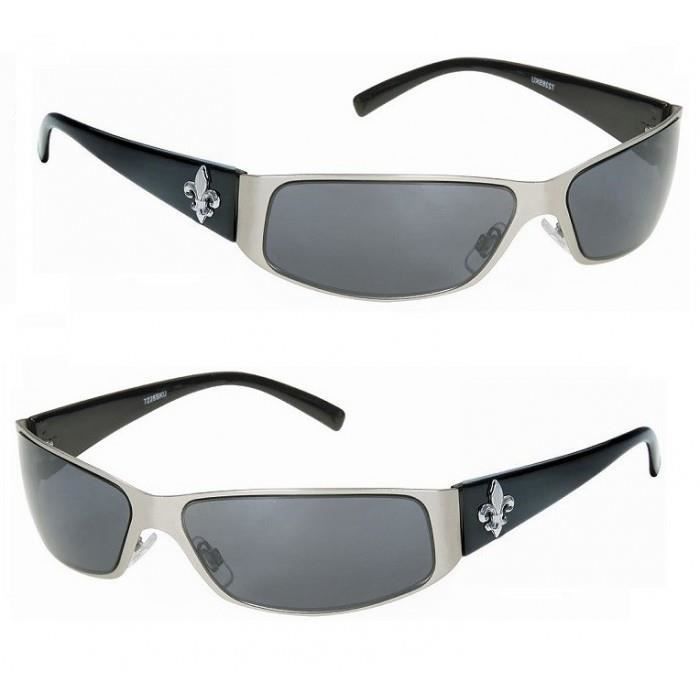 Lunette de soleil fleur de lys metal plastique adulte rock Achat Vente lunettes de soleil Adulte Cdiscount