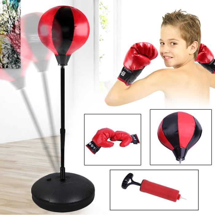 PUNCHING BALL poire de boxe sur pied en hauteur 72-108 cm Balle de Boxe pour enfant